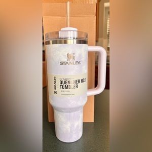 40oz stanley tumbler purple tye dye